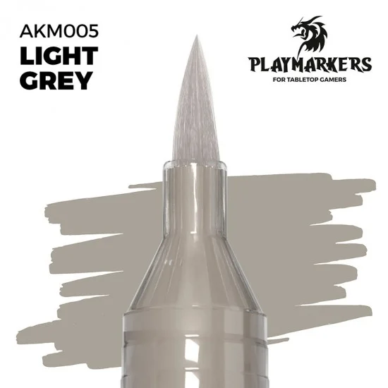 AK Interactive M005 Acrylic Paint Marker for Tabletop Gamers - Light Grey #PLAY MARKERS