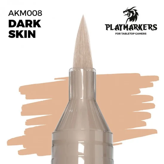 AK Interactive M008 Acrylic Paint Marker for Tabletop Gamers - Dark Skin #PLAY MARKERS