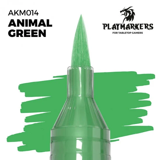AK Interactive M014 Acrylic Paint Marker for Tabletop Gamers - Animal Green #PLAY MARKERS