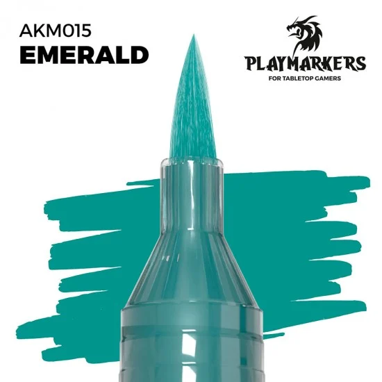 AK Interactive M015 Acrylic Paint Marker for Tabletop Gamers - Emerald #PLAY MARKERS