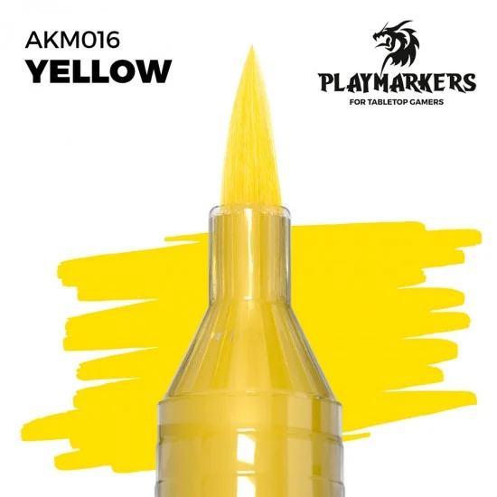 AK Interactive M016 Acrylic Paint Marker for Tabletop Gamers - Yellow #PLAY MARKERS
