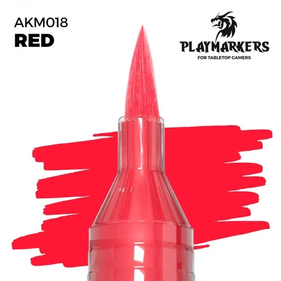 AK Interactive M018 Acrylic Paint Marker for Tabletop Gamers - Red #PLAY MARKERS