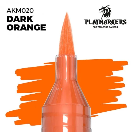 AK Interactive M020 Acrylic Paint Marker for Tabletop Gamers - Dark Orange #PLAY MARKERS