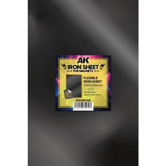 AK Interactive AK-MAGNET000 Flexible Rubber Self-adhesive Metal Sheet for Magnets (300x200mm)