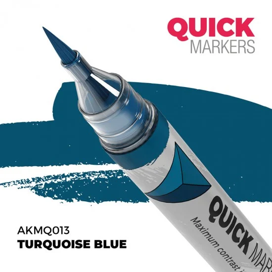 AK Interactive MQ013 Quick Marker for Wargamers - Turquoise Blue