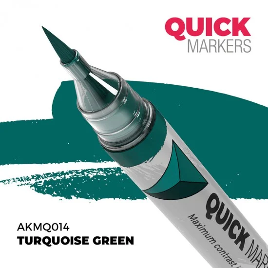 AK Interactive MQ014 Quick Marker for Wargamers - Turquoise Green