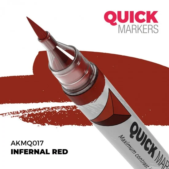 AK Interactive MQ017 Quick Marker for Wargamers - Infernal Red