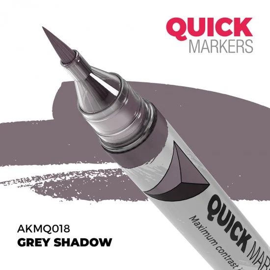 AK Interactive MQ018 Quick Marker for Wargamers - Grey Shadow