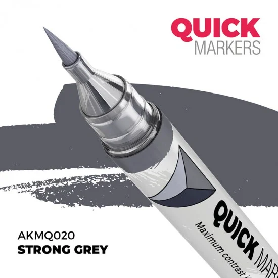 AK Interactive MQ020 Quick Marker for Wargamers - Strong Grey