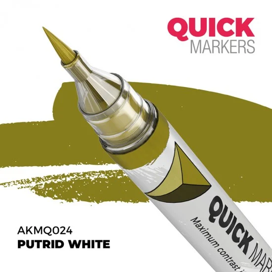 AK Interactive MQ024 Quick Marker for Wargamers - Putrid White