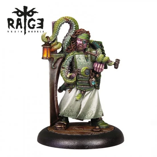 AK Interactive RAGE012 35mm Scale Mun Gun Low, Black Moon Captain (fantasy figure for wargame) - Model Figures