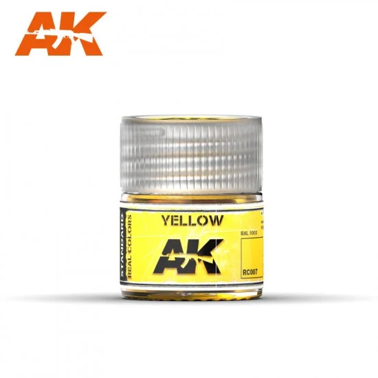 AK Interactive RC007 Real Colours Series Acrylic Lacquer Paint - Yellow (10ml)