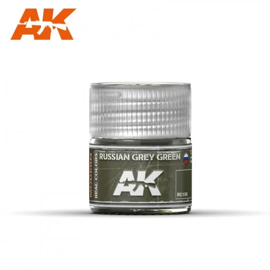 AK Interactive RC100 Real Colours Series Acrylic Lacquer Paint - Russian Grey Green (10ml)