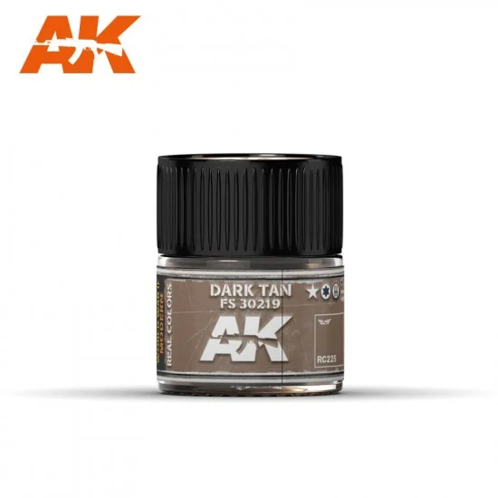 AK Interactive RC225 Real Colours Aircraft Acrylic Lacquer Paint - Dark Tan FS 30219 (10ml)