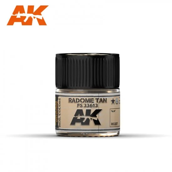AK Interactive RC227 Real Colours Aircraft Acrylic Lacquer Paint - Radome Tan FS 33613 (10ml)
