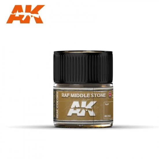 AK Interactive RC292 Real Colours Aircraft Acrylic Lacquer Paint - RAF Middle Stone (10ml)