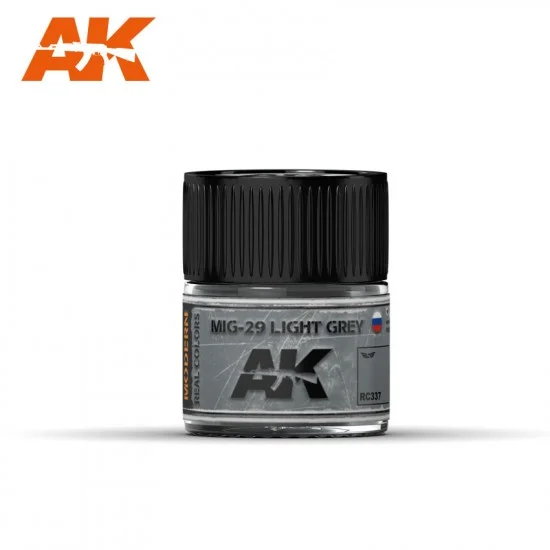 AK Interactive RC337 Real Colours Aircraft Acrylic Lacquer Paint - MIG-29 Light Grey (10ml)