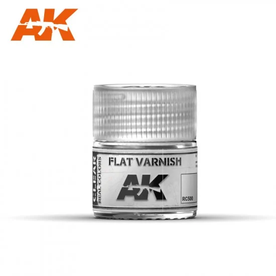 AK Interactive RC500 Real Colours Series Acrylic Lacquer Paint - Flat Varnish (10ml)