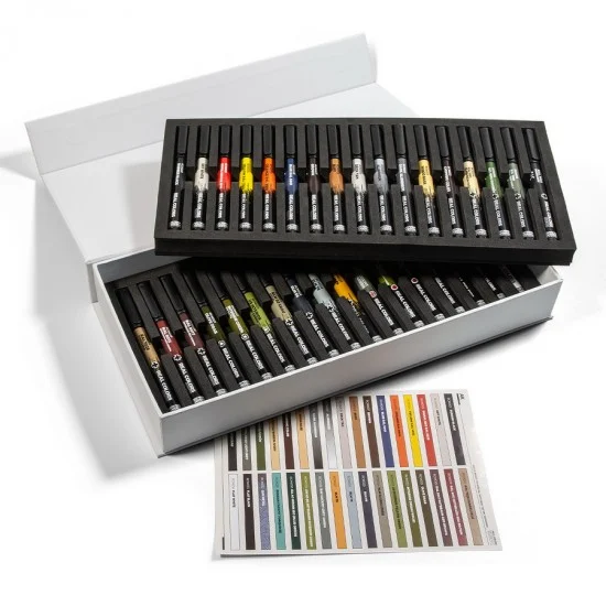 AK Interactive RCM150 Real Colours Markers Deluxe Case (34 pens, acrylic) for Model/Miniature/Diorama - Hobby & Model Paints