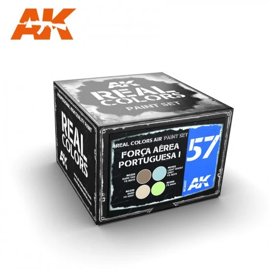 AK Interactive RCS057 Aircraft Acrylic Lacquer Paints Set - Forca Aerea Portuguesa I WRAP-AROUND 90s (4 x 10ml)