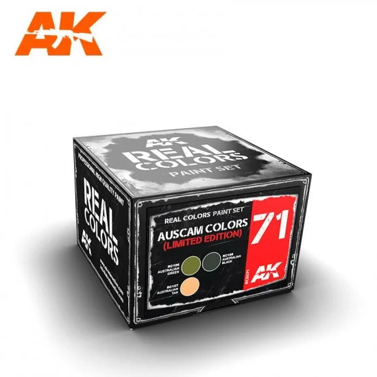 AK Interactive RCS071 Lacquer Paints Set - Australian Auscam Colours [Limited Edition] (3 x 10ml)