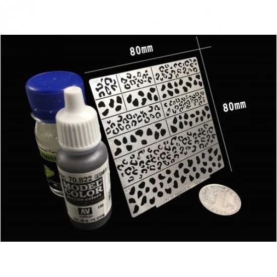 Alexen AJ0034 Jaguar Camouflage Mark Stencil (Masking) for 1/35, 1/100 Scale Models (80x80mm) - Military Vehicles & Tanks