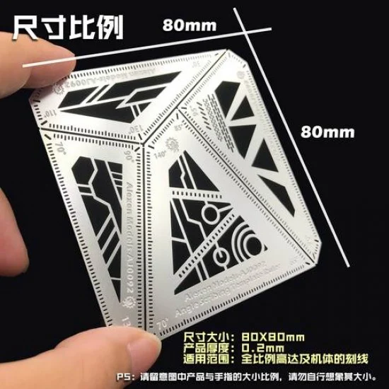 Alexen AJ0092 Angle Scribing and Template for 1/100, 1/144 Scale Models - Hobby Tools & Supplies