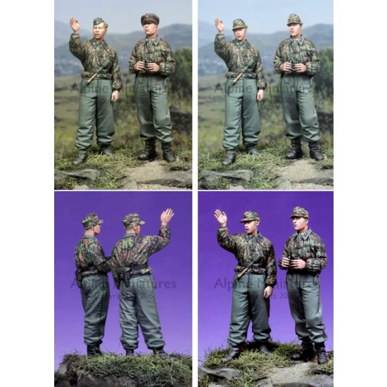 Alpine Miniatures 35044 1/35 SS Panzer Recon Crew Set (2 figures) - Model Figures