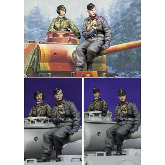 Alpine Miniatures 35089 1/35 German Panzer Crew Set (2 figures) - Model Figures