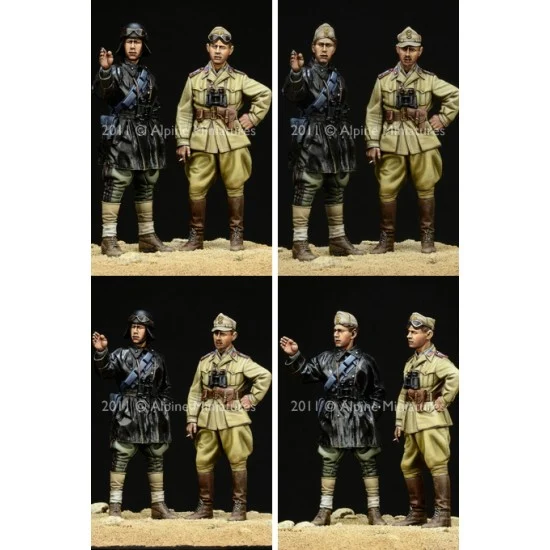 Alpine Miniatures 35124 1/35 WWII Italian AFV Crew Set (2 figures) - Model Figures