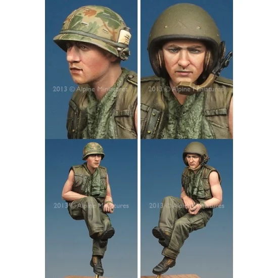 Alpine Miniatures 35161 1/35 US Tanker Vietnam War #2 (1 Figure with 2 Different Heads) - Model Figures