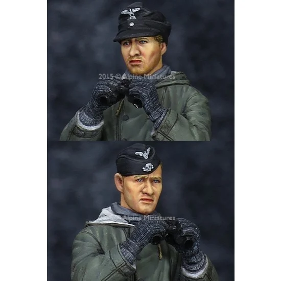 Alpine Miniatures 35200 1/35 SS Panzer Crew in Winter (1 figure w/2 different heads) - Model Figures
