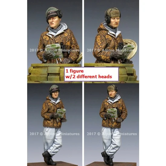 Alpine Miniatures 35238 1/35 WSS Panzer Commander Winter (1 figure w/2 different heads) - Model Figures