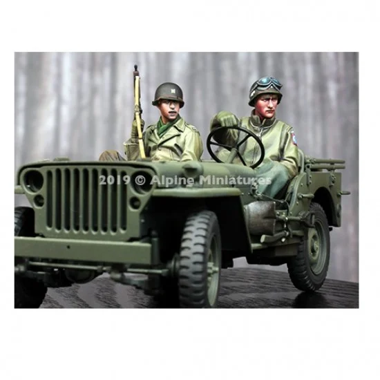 Alpine Miniatures 35262 1/35 WWII US Jeep Crew Set (2 figures) - Model Figures