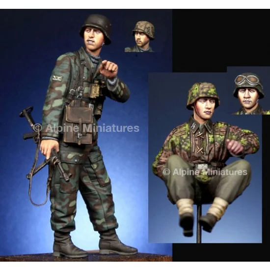 Alpine Miniatures 35280 1/35 WSS "HJ" Officer & Driver Set (2 figures) - Model Figures