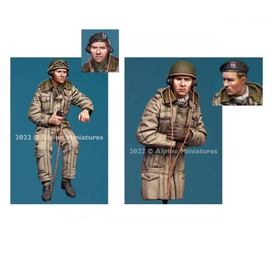 Alpine Miniatures 35298 1/35 British Tank Commander Set (2 figures) - Model Figures