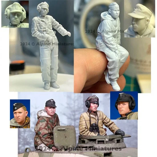 Alpine Miniatures 35317 1/35 German Panzer Crew Set (2 figures) - Model Figures