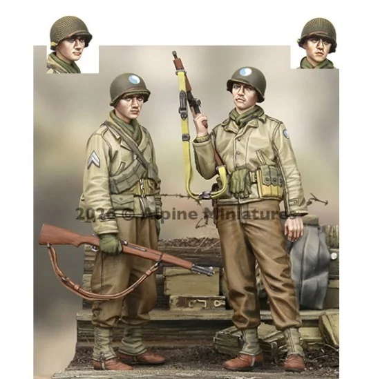 Alpine Miniatures 35335 1/35 US 29th Infantry Division Set (2 figures) - Model Figures