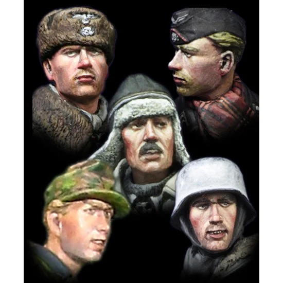 Alpine Miniatures H009 1/35 WSS Heads Set #1 (5pcs) - Model Figures