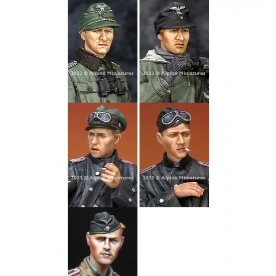 Alpine Miniatures H030 1/35 WSS Head Set #6 (5pcs) - Model Figures