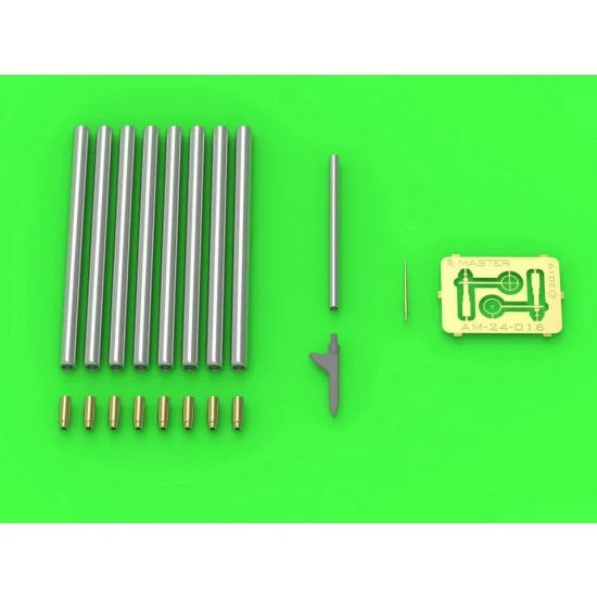 Master Models AM-24-016 1/24 P-47 Thunderbolt Detail set - Browning .50 Blast Tubes, Gunsight & Pitot Tube