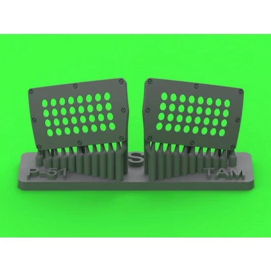 Master Models AM-32-136 1/32 P-51 Mustang Carburator Air Filter Cover Standard Holed Type for Tamiya