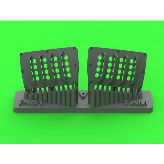 Master Models AM-32-137 1/32 P-51 Mustang Carburator Air Filter Cover RAF Louvred Type Ver A for Tamiya