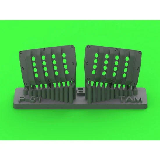 Master Models AM-32-138 1/32 P-51 Mustang Carburator Air Filter Cover RAF Louvred Type Ver B for Tamiya