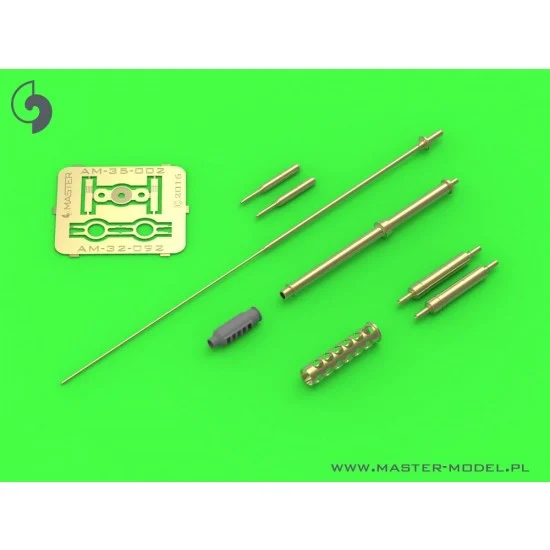 Master Models AM-35-002 1/35 Boeing AH-64 Apache M230 Chain Gun Barrel (30mm), Pitot Tubes and Tail Antenna