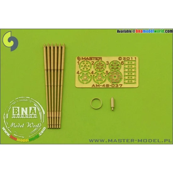 Master Models AM-48-037 1/48 M61 A1 Vulcan 6-Barrelled Rotary 20mm Cannon Turned Barrels w/Barrel Clamps
