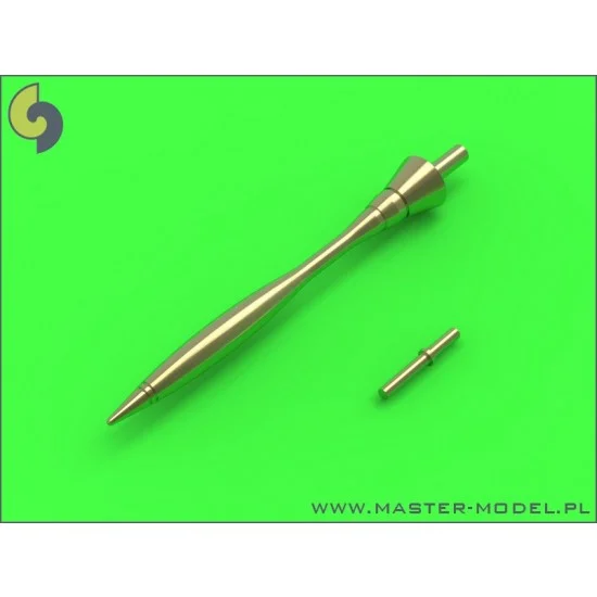 Master Models AM-48-076 1/48 Dassault Mirage F.1 Pitot Tube & Angle of Attack Probe (Turned Brass)