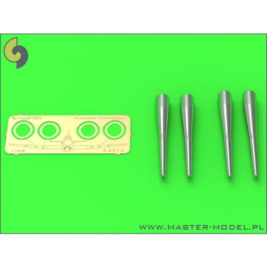 Master Models AM-48-083 1/48 Hawker Typhoon Mk.IB Late Type Cannons with Covered Barrels (4pcs)
