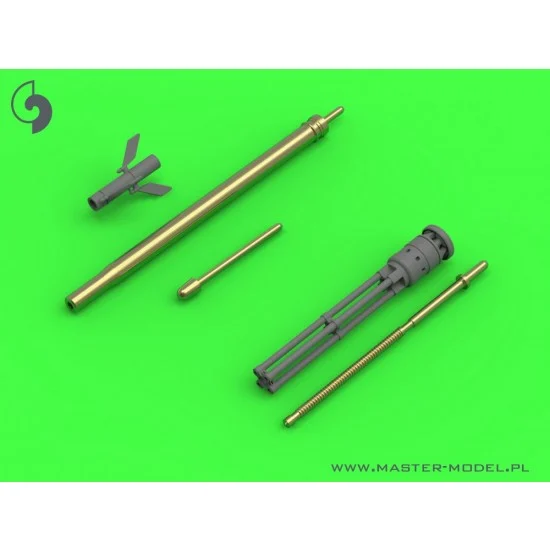 Master Models AM-48-126 1/48 Mil Mi-24 Hind D/E JakB-12.7 Machine Gun Barrel and DUAS Probe