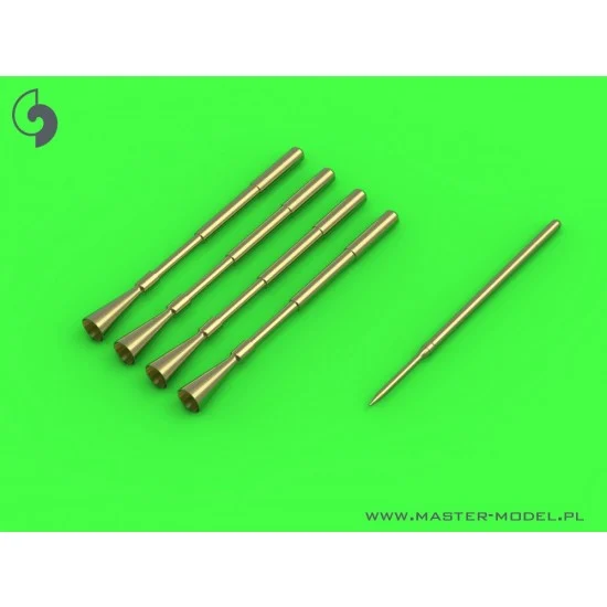 Master Models AM-48-128 1/48 Douglas A-1 Skyraider 20mm Cannon Turned Barrels with Flash Hiders and Pitot Tube